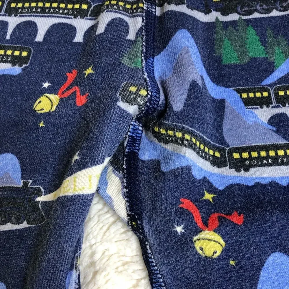 Hanna Andersson Polar Express Christmas blue train pajama set size 150 or US 12